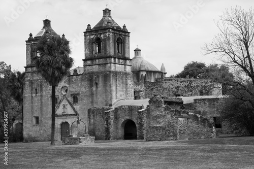 San Jose Mission in Black and White