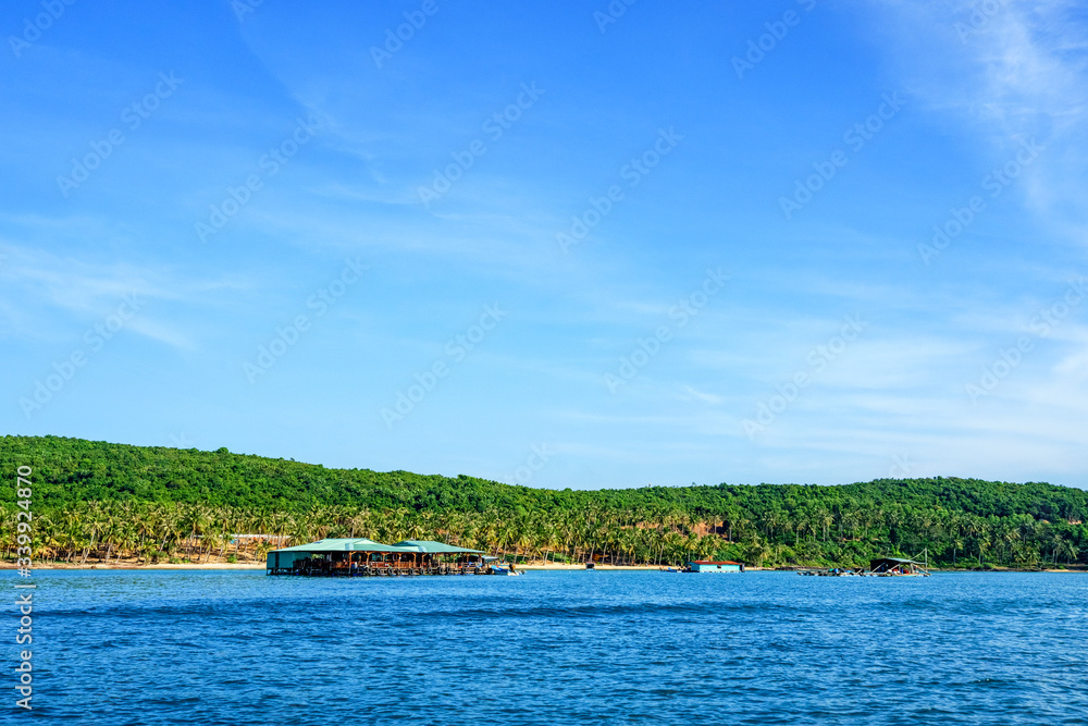 Sea and boats at Thom island, Phu Quoc, Kien Giang, Vietnam Sea and boats at Thom island, Phu Quoc, Kien Giang, Vietnam