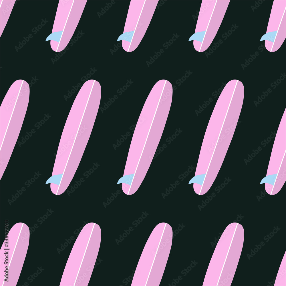 Surfboard minimal pattern - vector simple texture. Sport equipment. Background with summertime holidays symbols. Seamless pattern Surfboard minimal pattern - vector simple texture. Sport equipment. Background with summertime holidays symbols. Seamless pattern