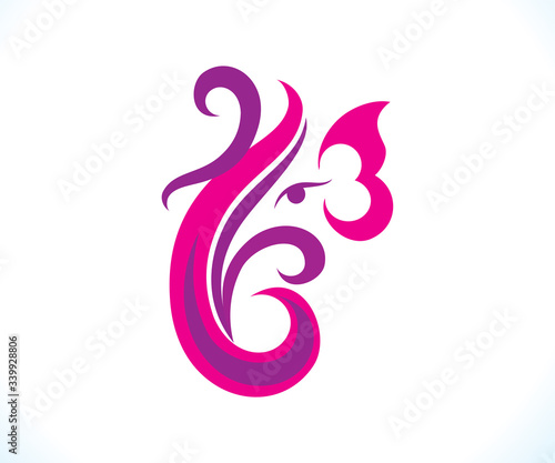 abstact artistic creative ganesha background
