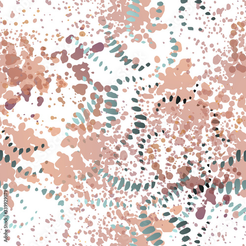 Ink Stains Seamless Pattern. Fashion Concept. 
