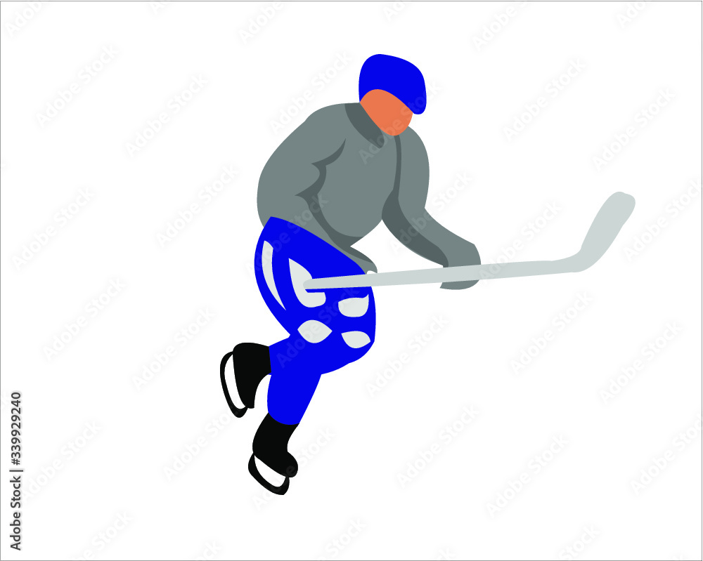 Obraz premium Ice Hockey Player Sport Vector