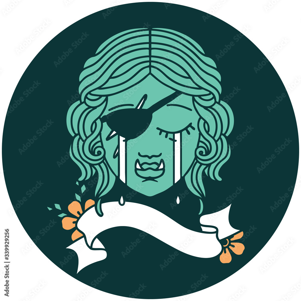 crying orc rogue character face icon crying orc rogue character face icon