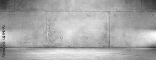 Panel kuchenny z motywem Concrete Wall and Floor Background Wide Panoramic Empty Spotlight Garage Scene