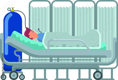 Patient feels hard to breath and need to use oxygen mask
