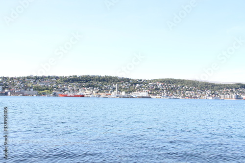 bird birds cormorants tromso tromsø water travel tourism sea coast nature port blue landscape sky harbor architecture europe boatship mountain summer bay view city beautifull and mark mediterranean v