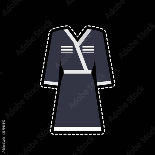 georgian traditional costume vector illustration