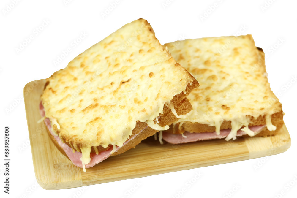 croque-monsieur détouré sur un fond blanc croque-monsieur détouré sur un fond blanc