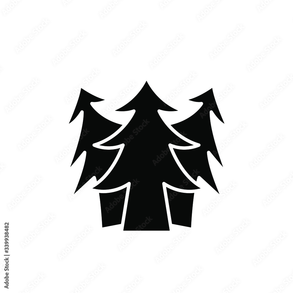 Obraz premium Christmas Icon Cute , New Year Beatiful Design template Emblem Isolated Illustration , Outline Sholid Background Wreath Style Black