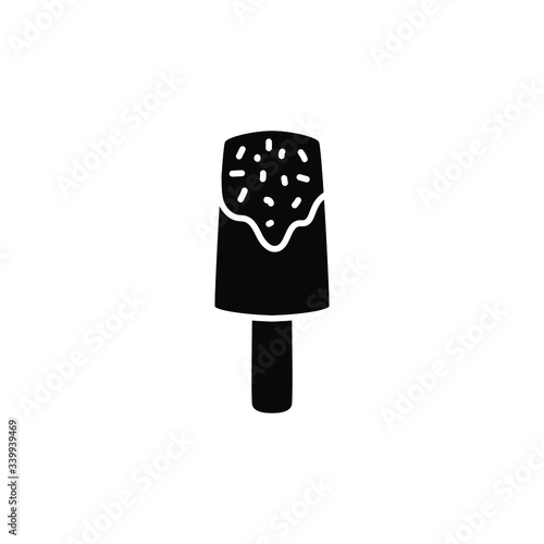 Ice cream icon vector , template logo design emblem isolated , best quality abstract element milk white product snack , summer outline solid background white multimedia food
