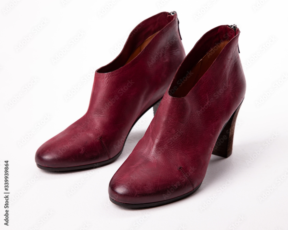Stylish women's shoes on a white background. Stylish women's shoes on a white background.