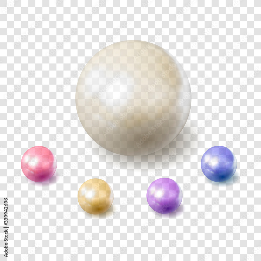 Vector glass transparent 3D spheres collection isolated on light background, translucent objects set. Vector glass transparent 3D spheres collection isolated on light background, translucent objects set.