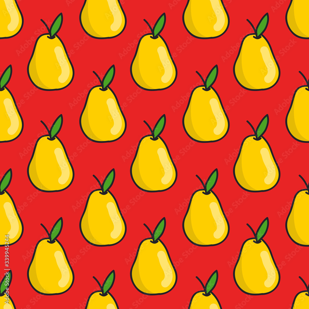 pear seamless doodle pattern pear seamless doodle pattern