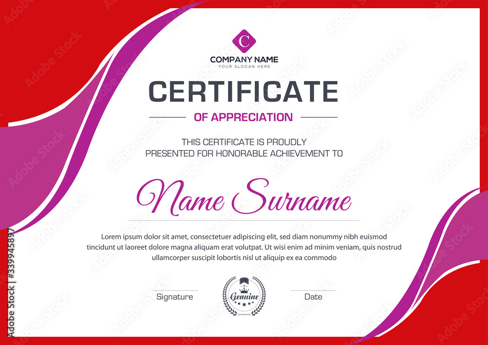 Creative multipurpose diploma eps certificate professional template design for all types company Creative multipurpose diploma eps certificate professional template design for all types company