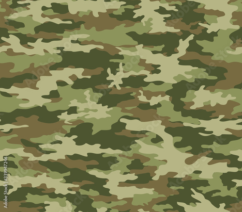 Green army camo military texture. Forest background. Vector