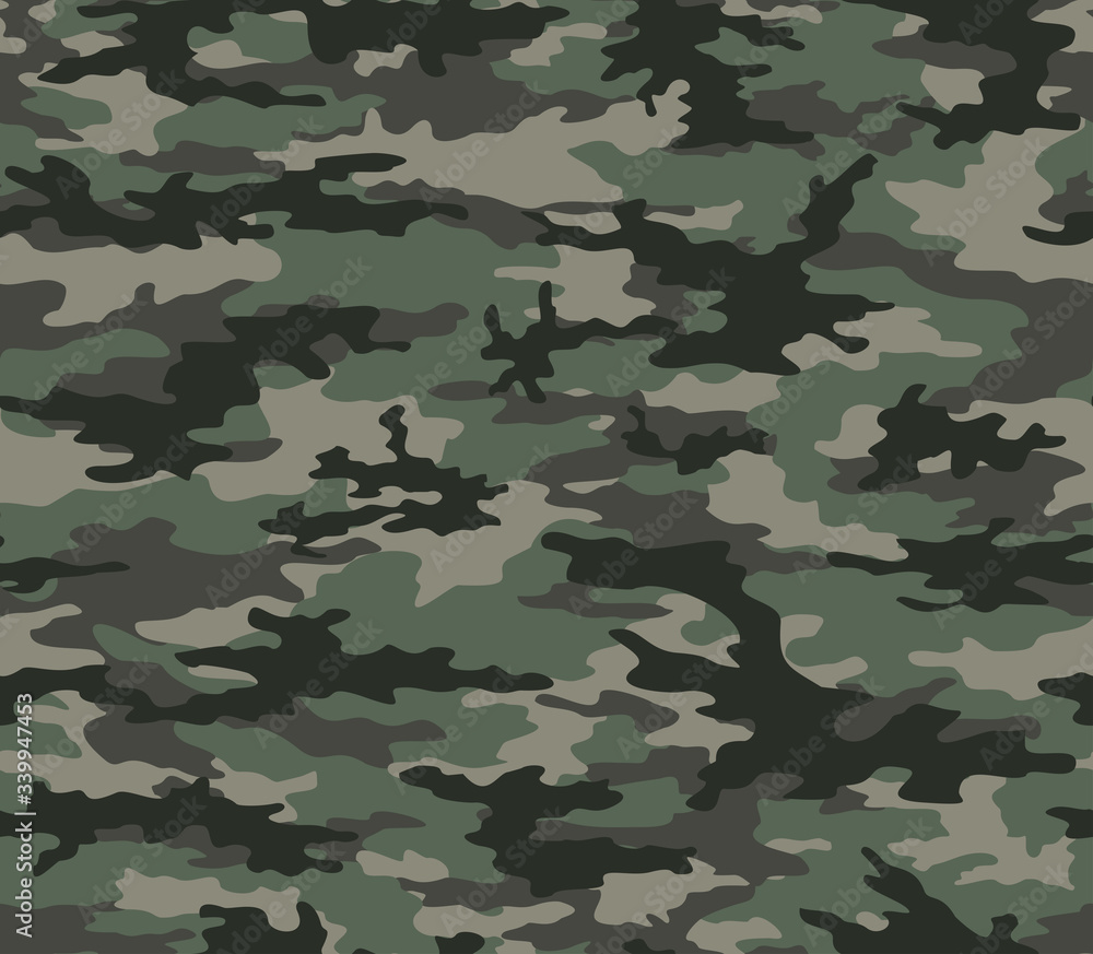 Green army seamless camouflage for textiles. Ornament.
Green army seamless camouflage for textiles. Ornament.