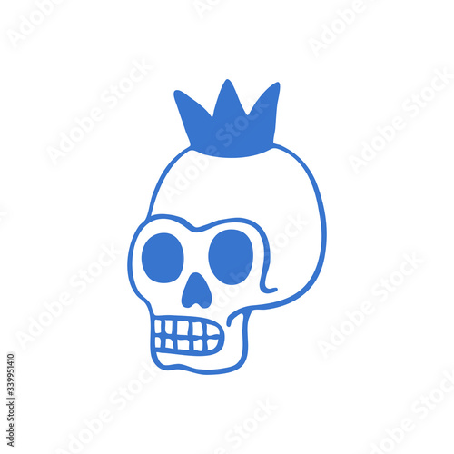 skull illustration traditional tattoo flash © chernous