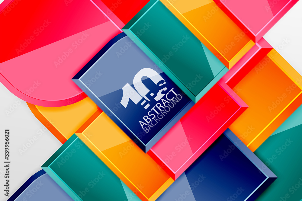 Glossy glass squares with round elements geometric composition. Abstract geometric background with 3d effect composition For Wallpaper, Banner, Background, Card, Book Illustration, landing page Glossy glass squares with round elements geometric composition. Abstract geometric background with 3d effect composition For Wallpaper, Banner, Background, Card, Book Illustration, landing page