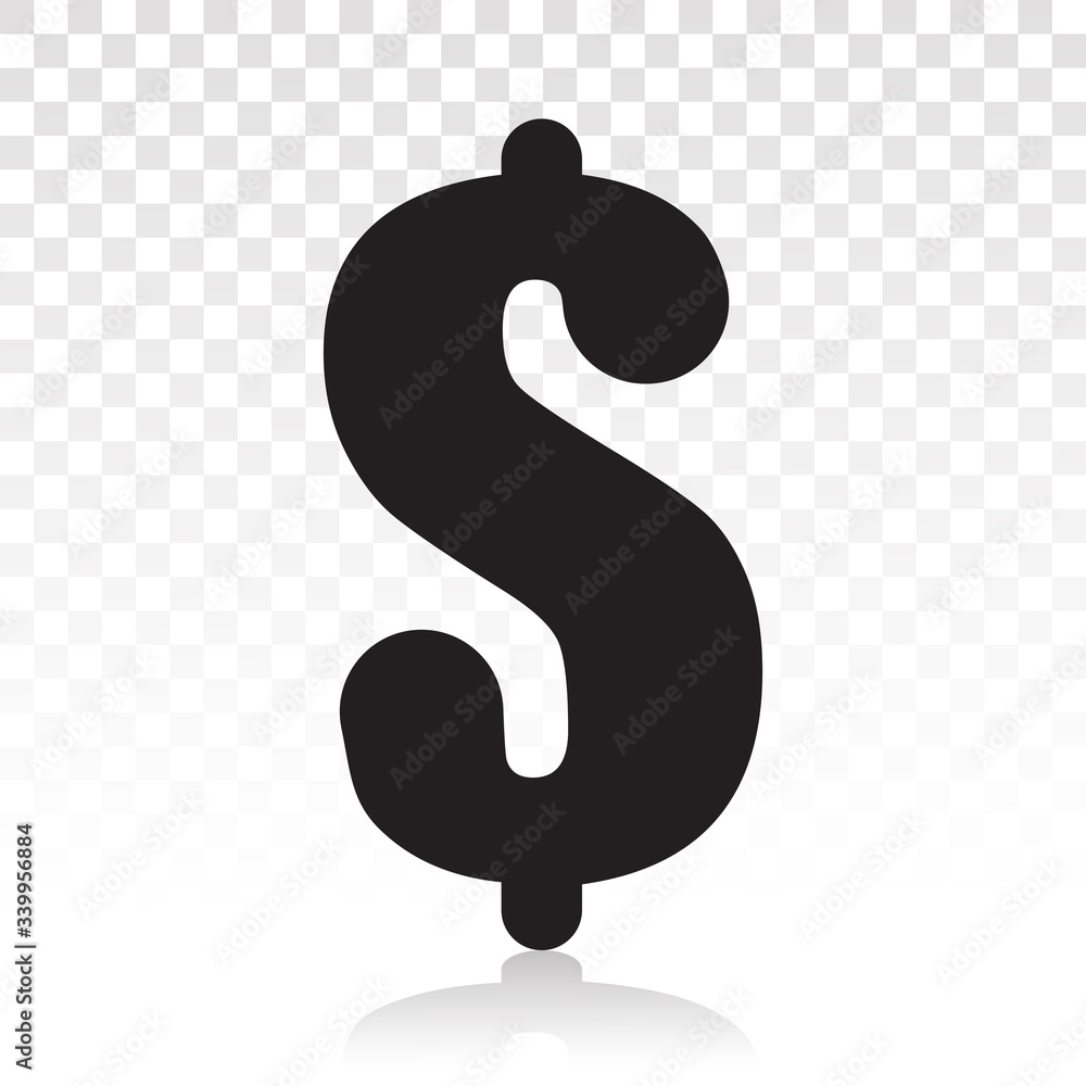Money dollar sign or symbol on a transparent background Money dollar sign or symbol on a transparent background