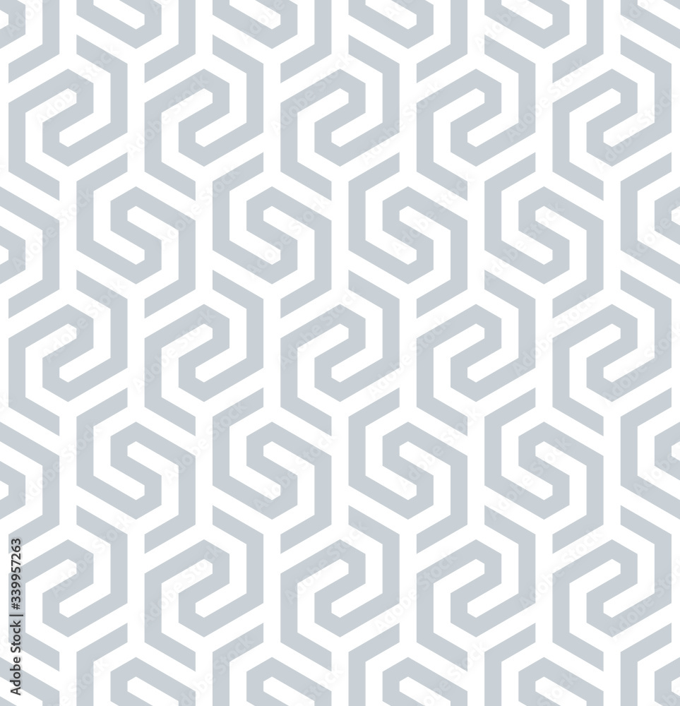 Vector geometric seamless pattern. Modern geometric background. Repeating geometric background. Lattice with offset hexagons.