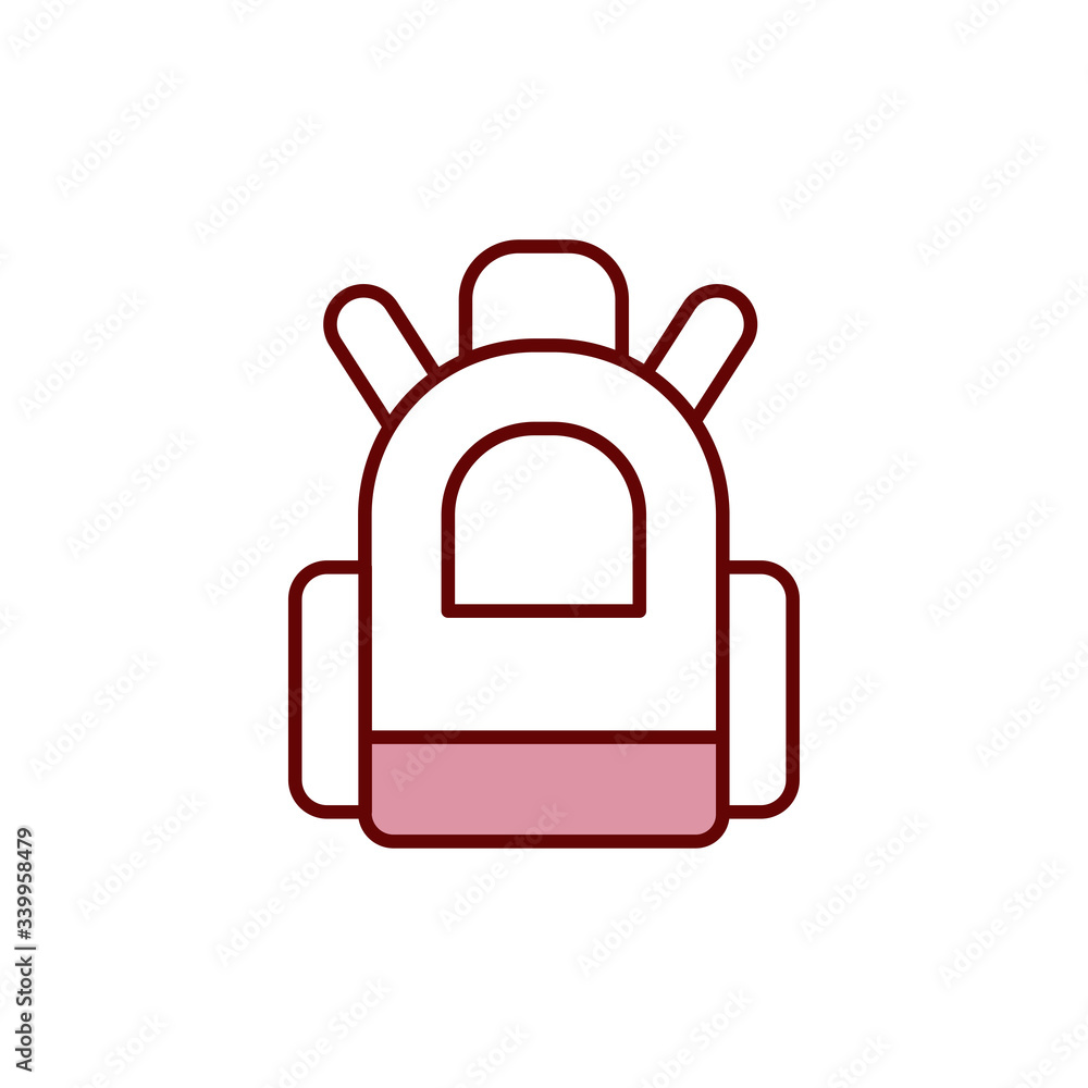 Fototapeta premium Backpack icon vector design template