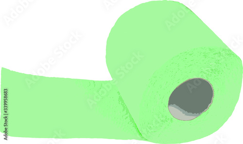 roll of green toilet paper 