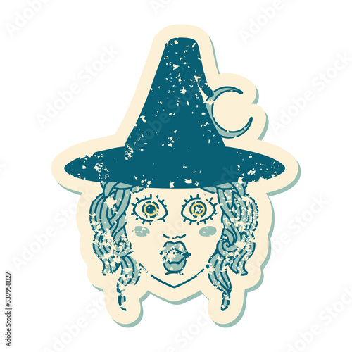 human mage character grunge sticker