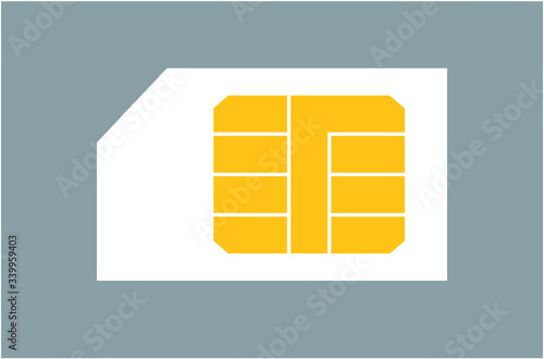 Stylized Icon for SIM card / data chip for cell phones