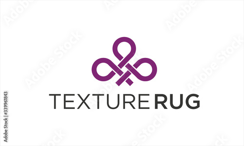 abstract logo from texture rug design concept