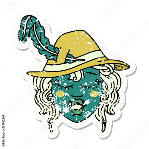 orc bard character  illustration