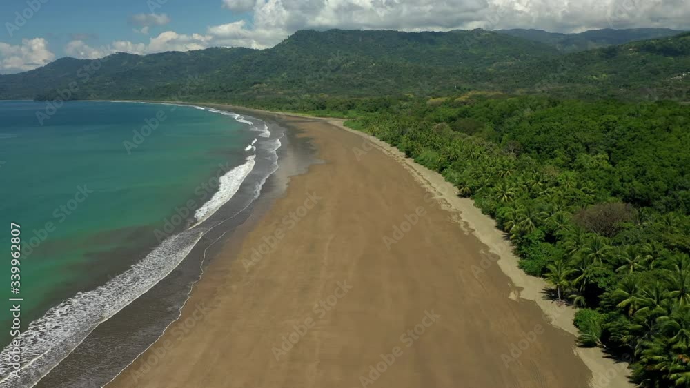 Aerial: Uvita Beach flying backwards Aerial: Uvita Beach flying backwards