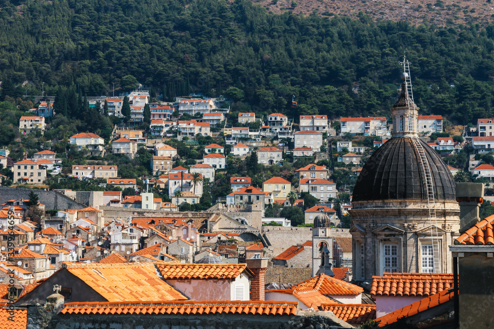 Croatian City Dubrovnik in Summer Red Rooftops 2