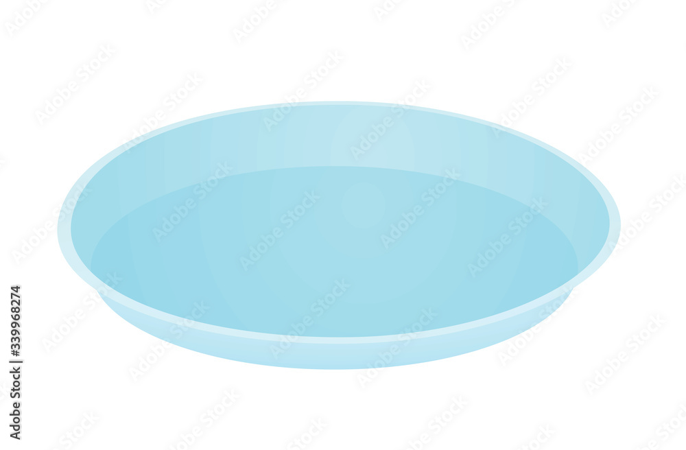 Blue plastic plate. vector illustration Blue plastic plate. vector illustration
