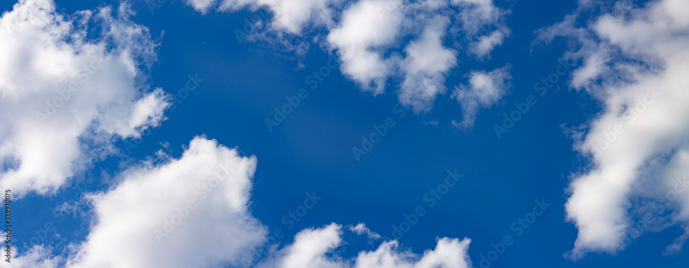 Blue sky with clouds background banner Blue sky with clouds background banner