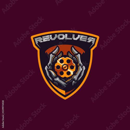 revolver mascot and gaming logo