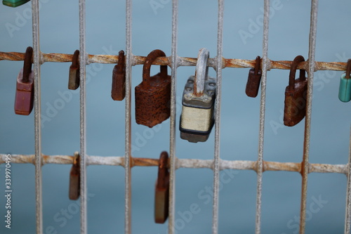 locks on the fence