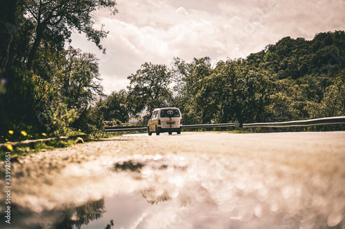 Lonely road in the mountains of Tabarca photo