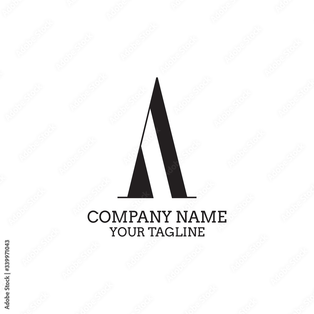 Fototapeta premium Latter A Logo. A unique, exclusive, elegant, professional, clean, simple, modern logo. Great logo for any company with strong feels, It would be perfect for your company