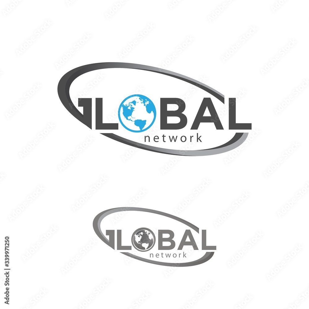 vector logo global network, global logo icon vector template vector logo global network, global logo icon vector template