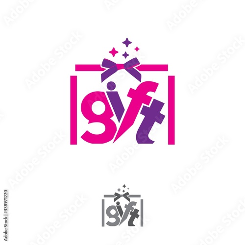 Gift Logo Symbol Template Design Vector, Emblem, Design Concept, Creative Symbol, Icon