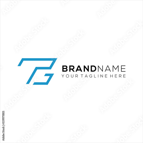 G T logo, vector template, letter logo. Unique, attractive and creative modern initial