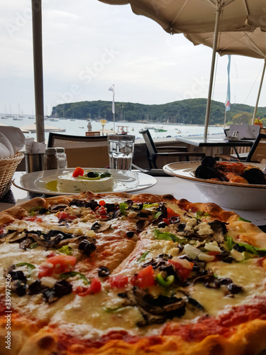 pizza on the beach