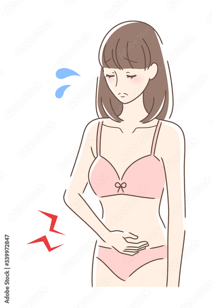 お腹が気になる女性
