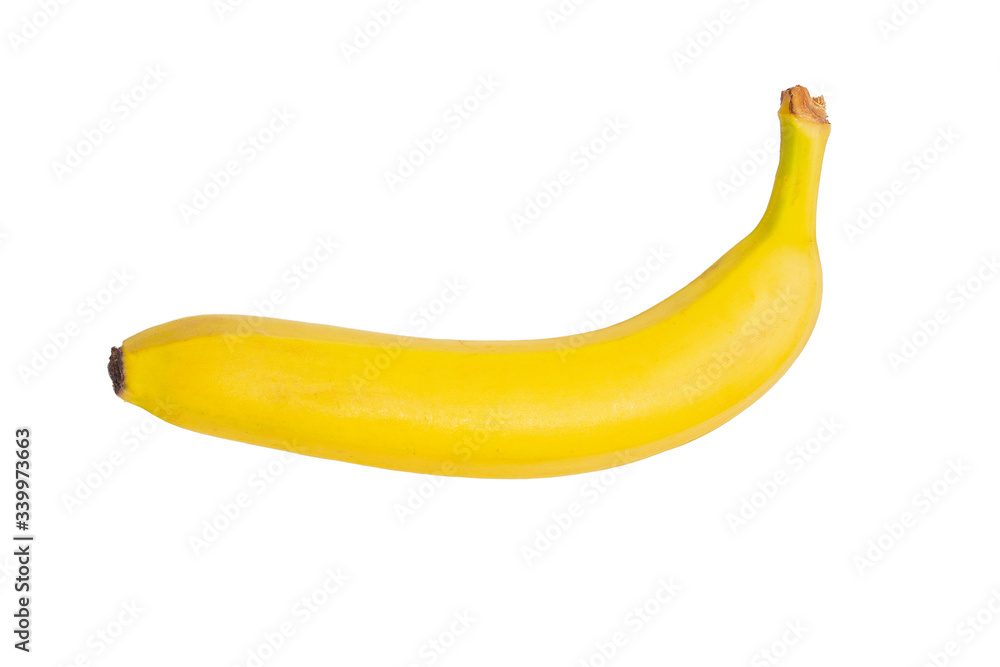 yellow banana isolated on white background