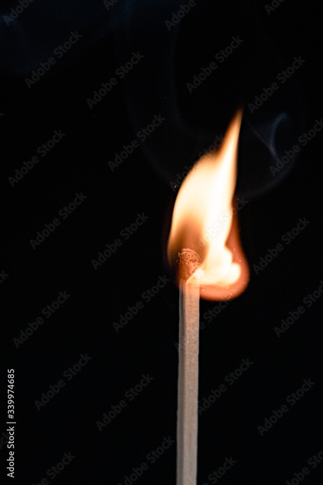 ignition and burning match stick ignition and burning match stick