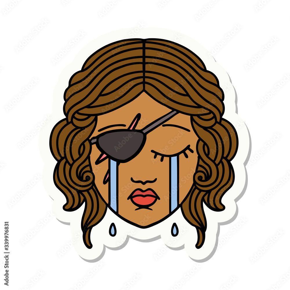 crying human rogue character sticker crying human rogue character sticker