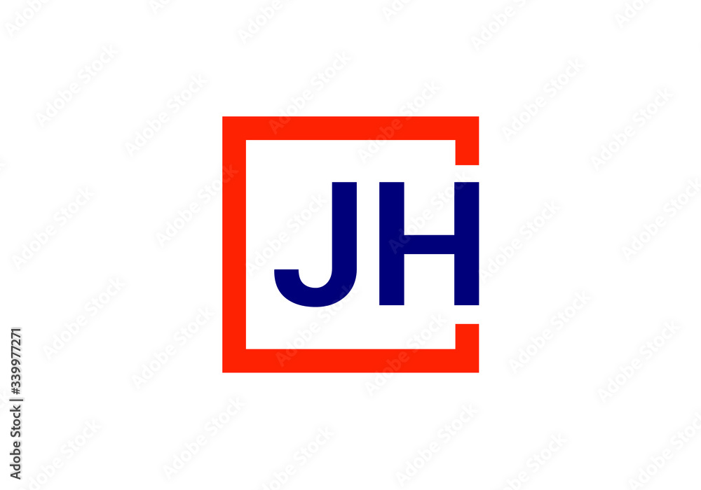 Initial Monogram Letter J H Logo Design Vector Template. JH Letter Logo Design Initial Monogram Letter J H Logo Design Vector Template. JH Letter Logo Design
