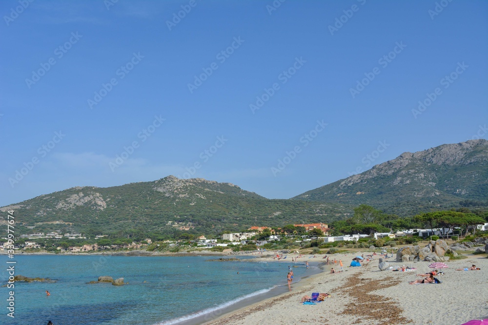 Sant'Ambroggio beach, Balagne region. Corsica, France