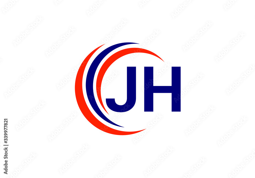 Initial Monogram Letter J H Logo Design Vector Template. JH Letter Logo Design Initial Monogram Letter J H Logo Design Vector Template. JH Letter Logo Design