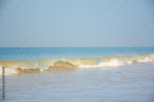 Hikkaduwa  Sri Lanka - March 11  2019  Ocean view from Hikkaduwa Beach in the morning
